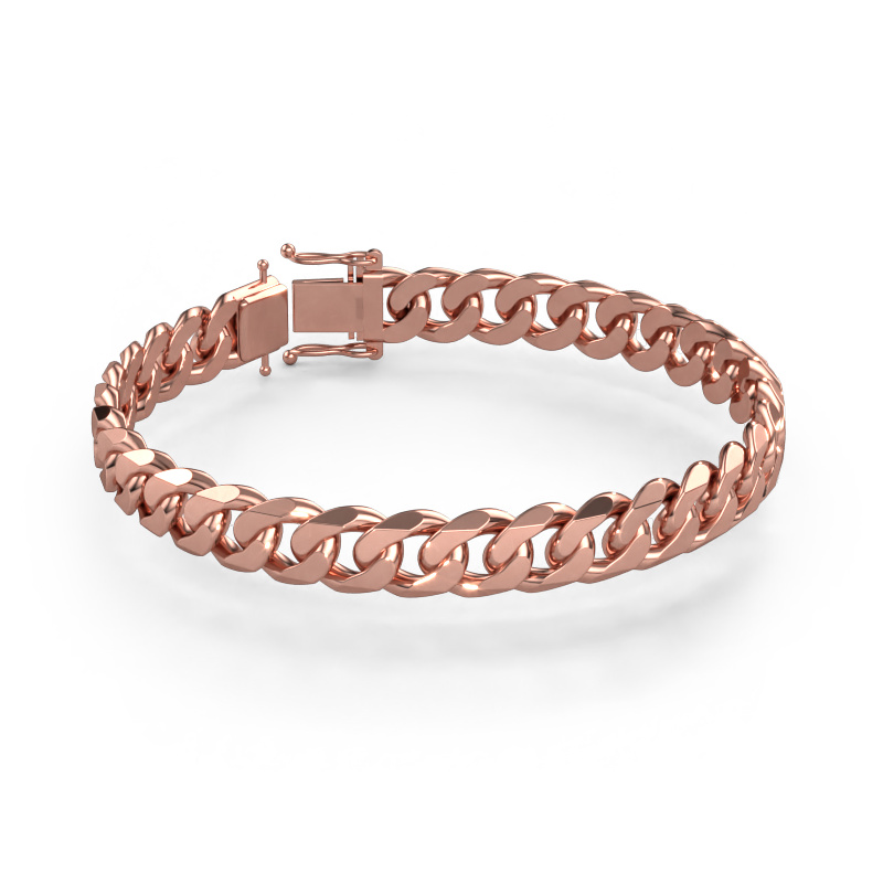 Image de Cuban 3CUTH 10.0mm Bracelet cubain Creux - 585 or rose
