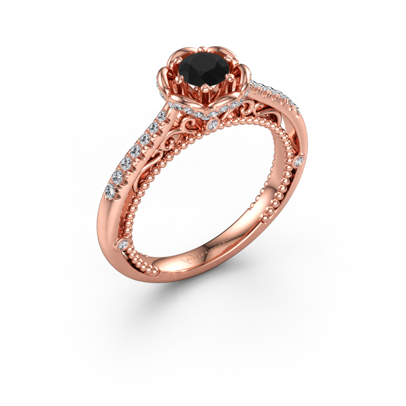 Immagine di Anello di fidanzamento Abbey 585 oro rosa Diamante nero 0.642 crt