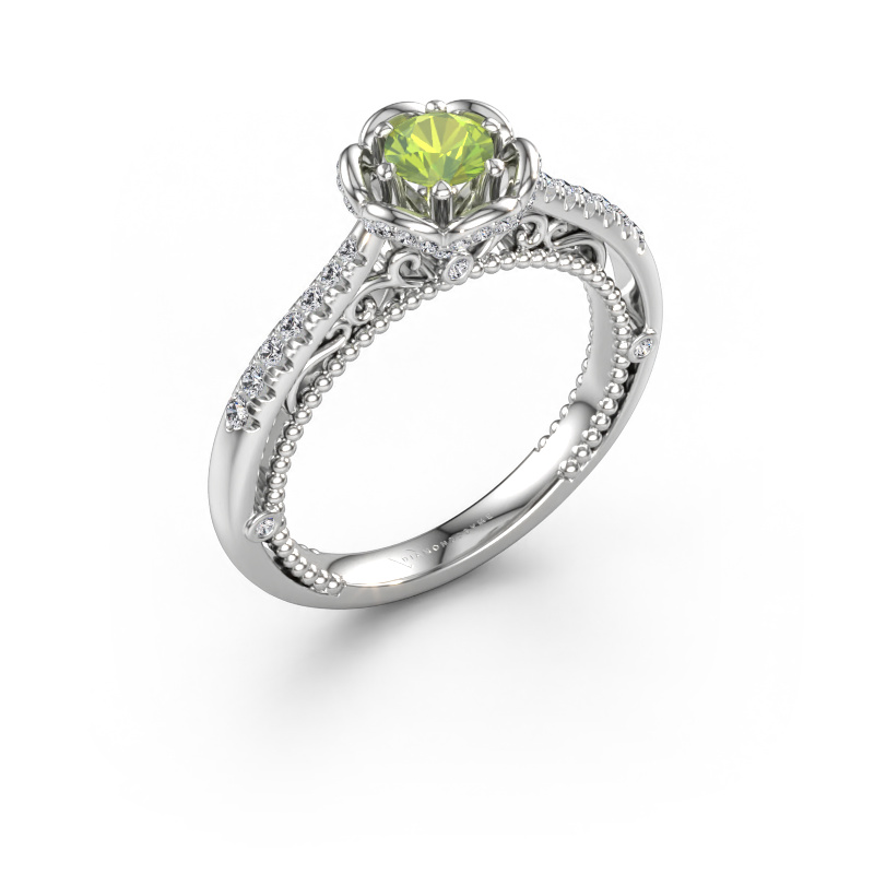 Bild von Verlobungsring Abbey 585 Weißgold Peridot 4.2 mm