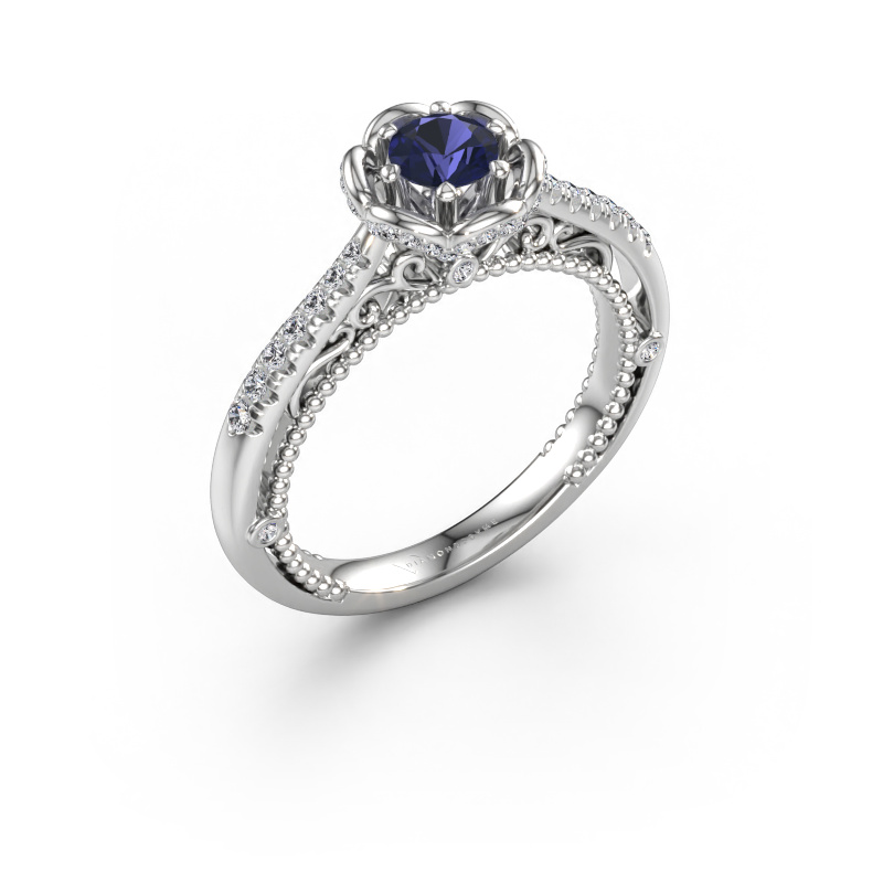 Immagine di Anello di fidanzamento Abbey 585 oro bianco Zaffiro 4.2 mm