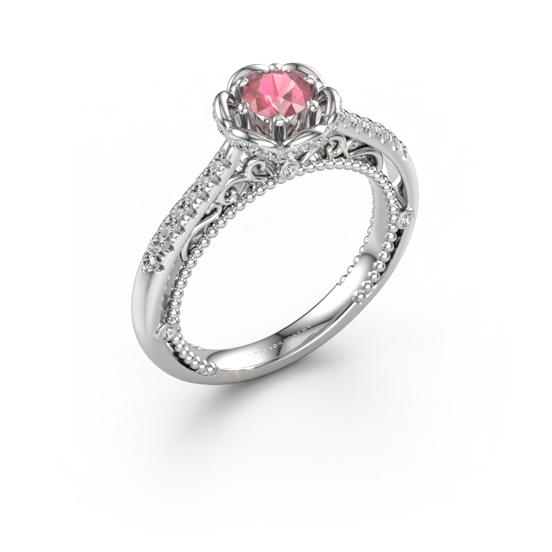 Immagine di Anello di fidanzamento Abbey 585 oro bianco Tormalina rosa 4.2 mm