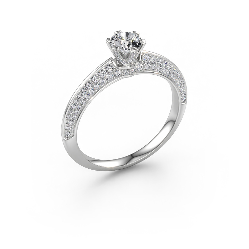 Immagine di Anello di fidanzamento Abby 585 oro bianco Diamante 0.904 crt