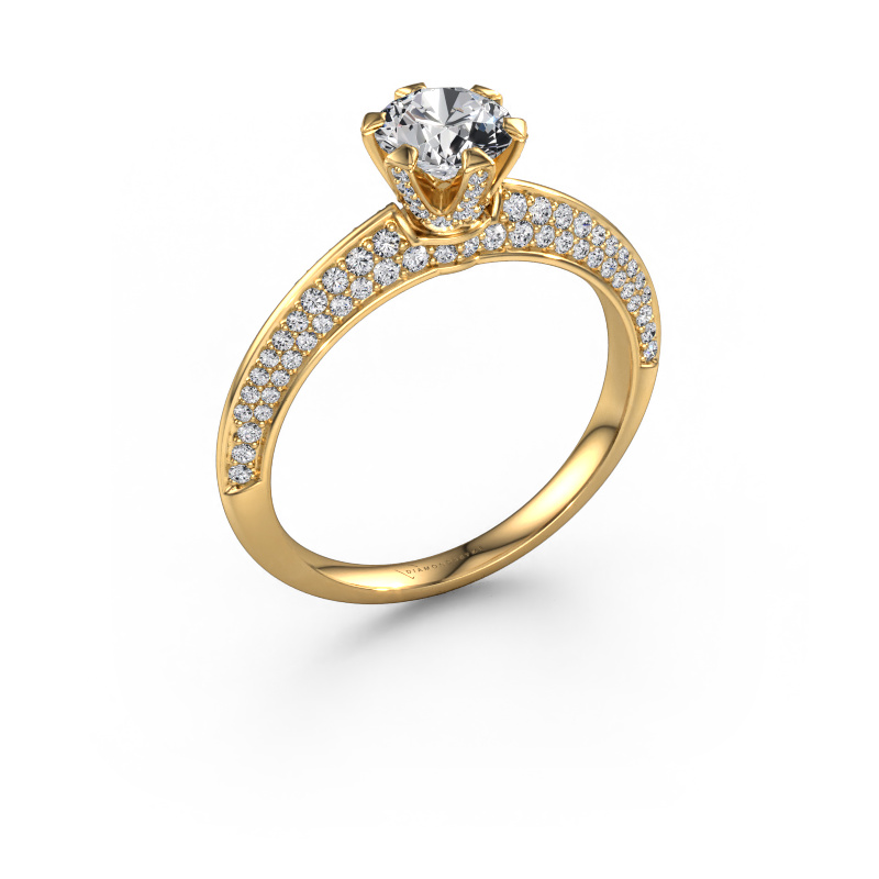 Image of Engagement ring Abby 585 gold Lab grown diamond 1.219 crt