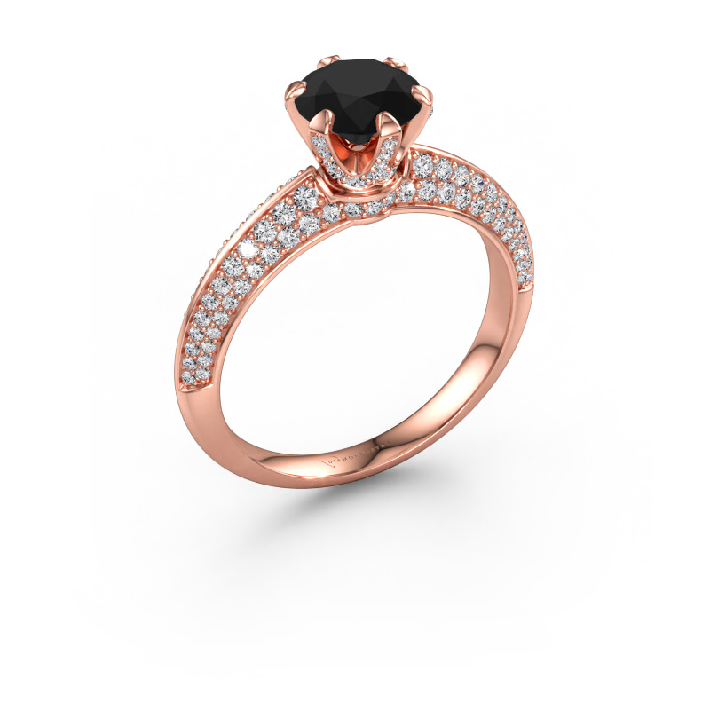 Immagine di Anello di fidanzamento Abby 585 oro rosa Diamante nero 1.95 crt