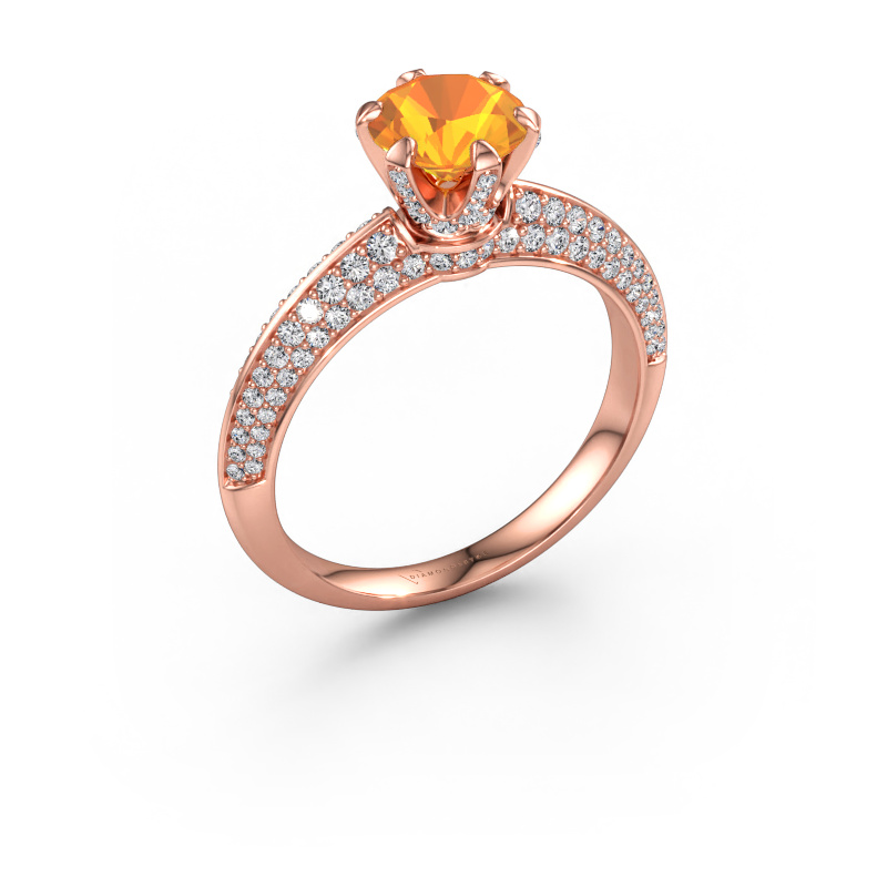 Bild av Förlovningsring Abby 585 roséguld Citrin 6.5 mm