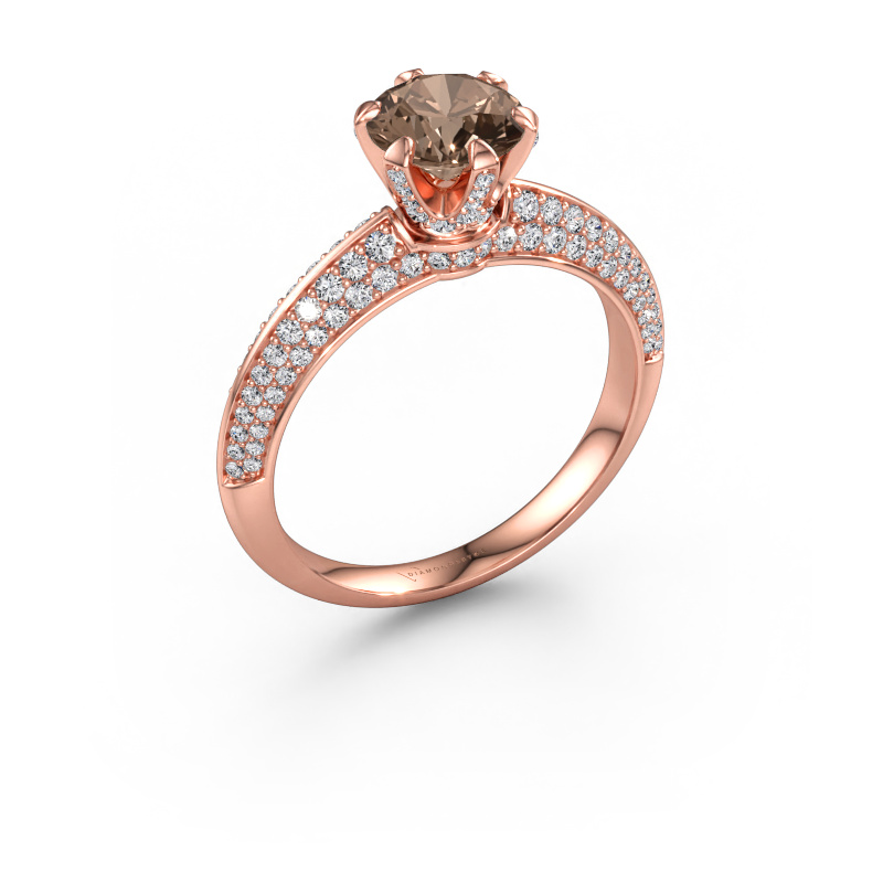 Image de Bague de fiançailles Abby 585 or rose Diamant brun 1.65 crt