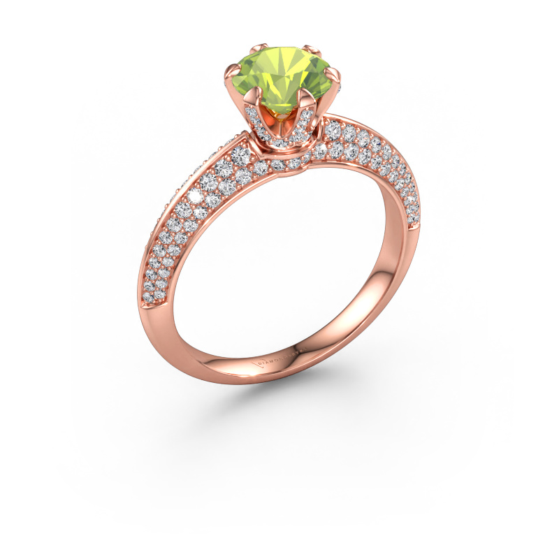 Bild av Förlovningsring Abby 585 roséguld Peridot 6.5 mm