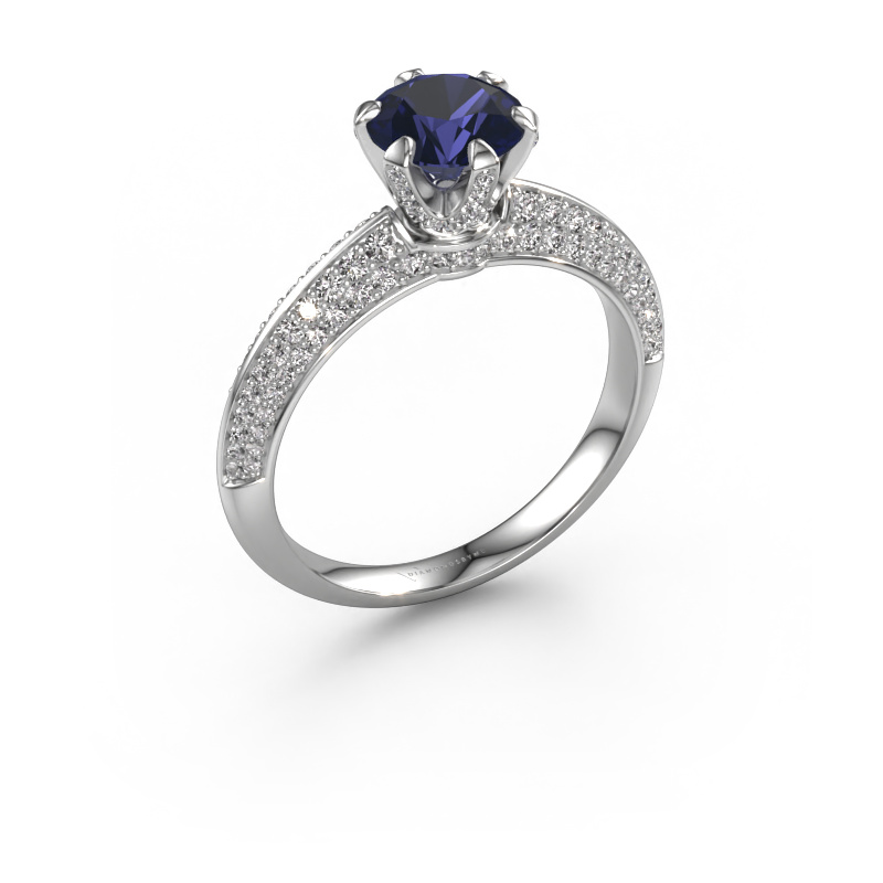 Image of Engagement ring Abby 950 platinum Sapphire 6.5 mm