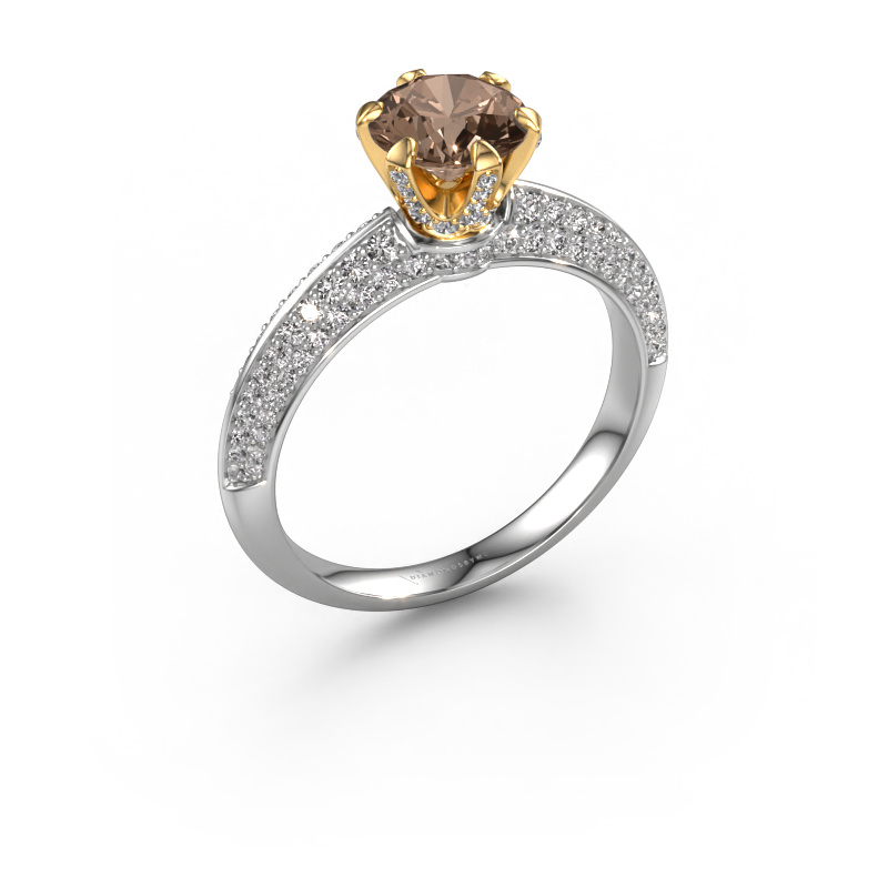 Bild von Verlobungsring Abby 585 Weißgold Braun Diamant 1.65 crt