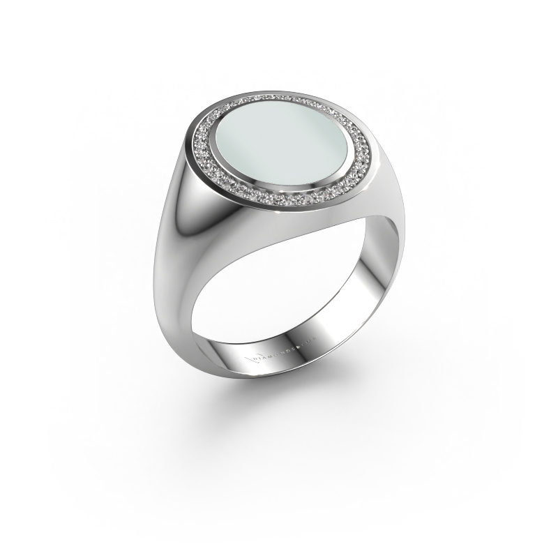 Bild von Siegelring Adam 2 950 Platin Grüner Lagenstein 12x10 mm