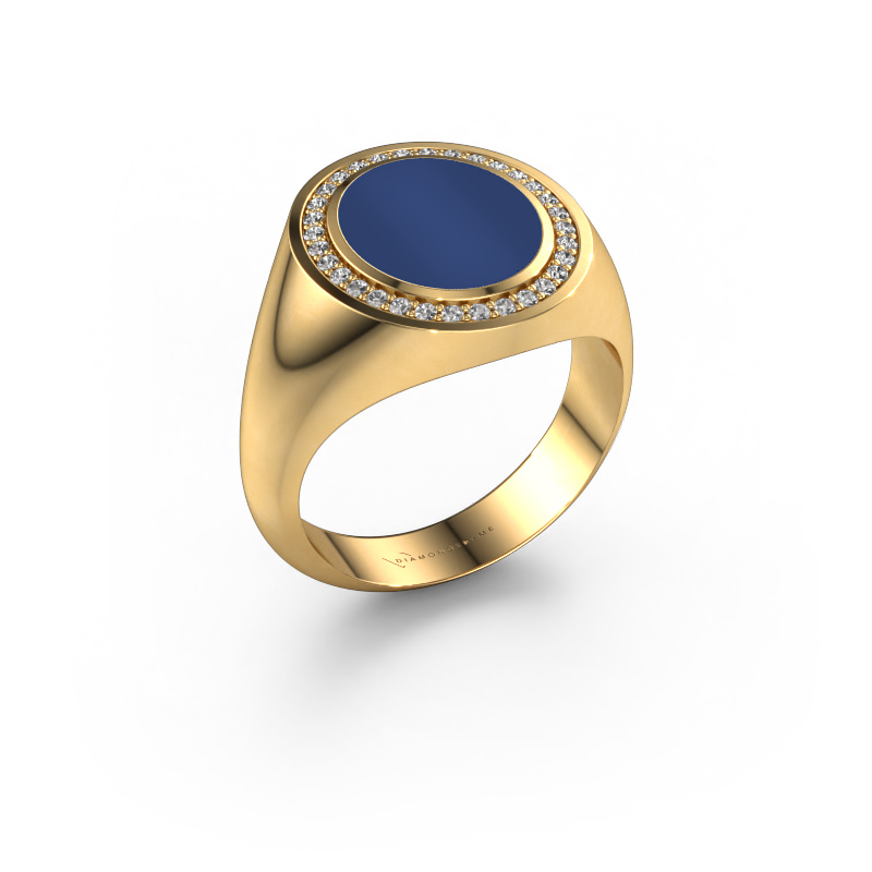 Bild von Siegelring Adam 2 585 Gold Lapislazuli 12x10 mm