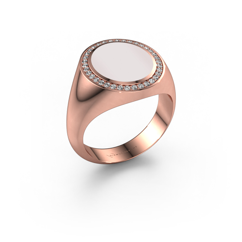 Afbeelding van Zegel ring Adam 3 585 rosé goud Rode lagensteen 13x11 mm