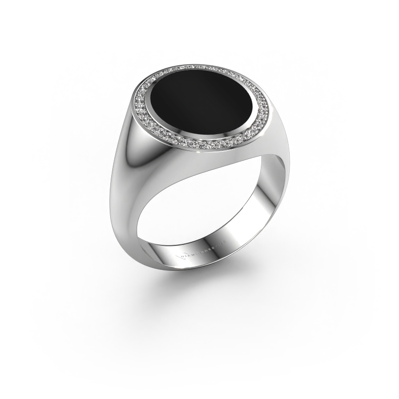 Bild von Siegelring Adam 3 585 Weißgold Onyx 13x11 mm