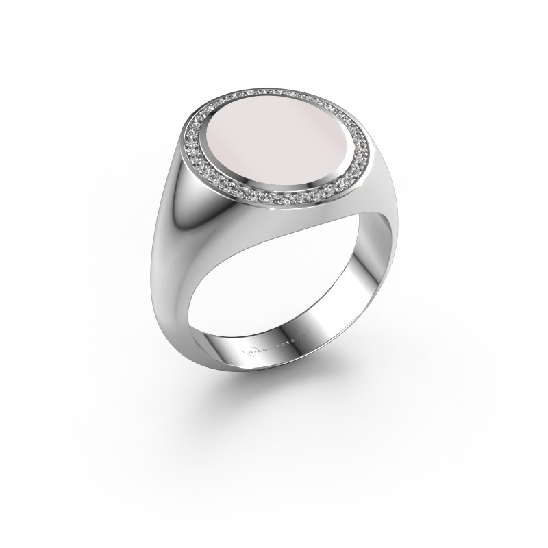 Afbeelding van Zegel ring Adam 3 585 witgoud Rode lagensteen 13x11 mm