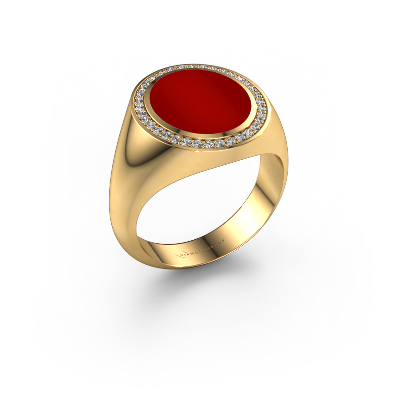 Bild von Siegelring Adam 3 585 Gold Karneol 13x11 mm