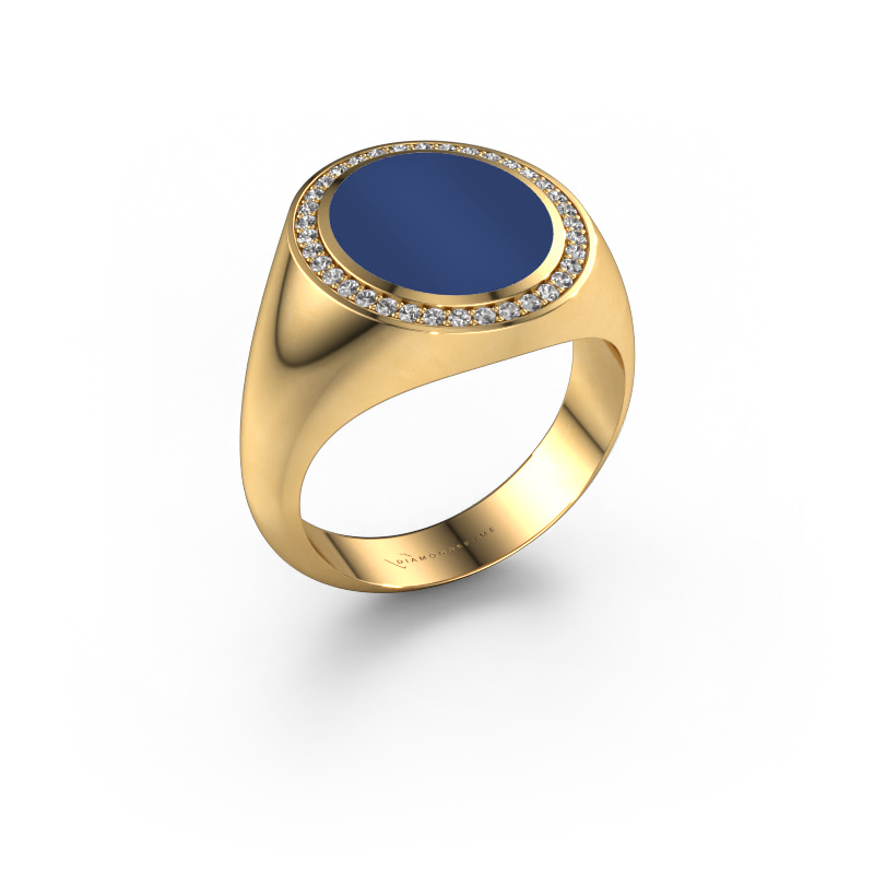 Bild von Siegelring Adam 3 585 Gold Lapislazuli 13x11 mm