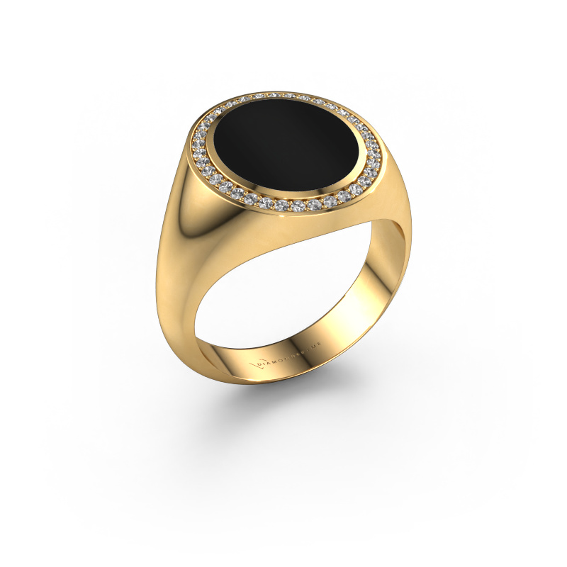 Afbeelding van Zegel ring Adam 3 585 goud Onyx 13x11 mm