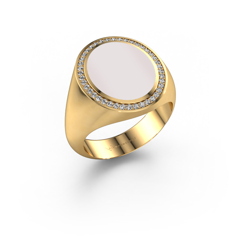 Image de Chevalière Adam 4 585 or jaune Nicolo rouge 15x12 mm