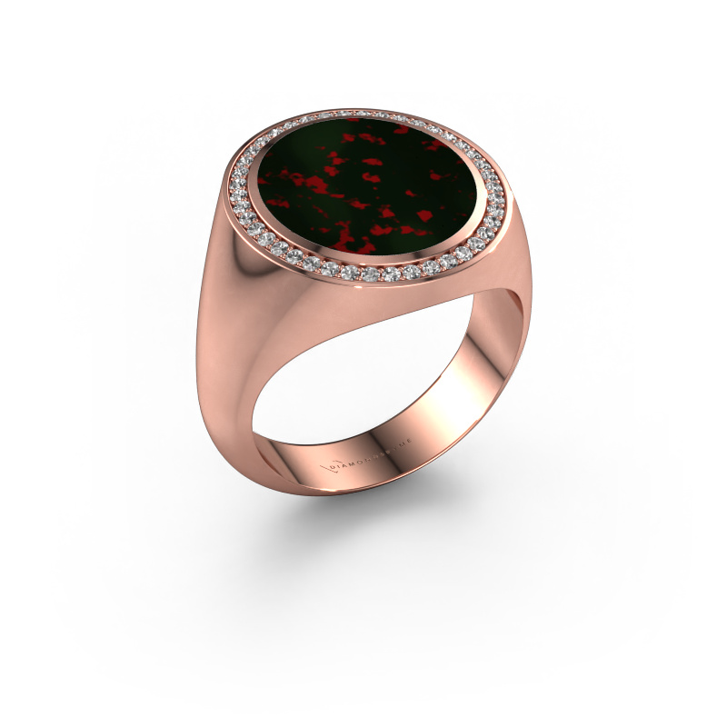 Image de Chevalière Adam 5 585 or rose Héliotrope 15x13 mm