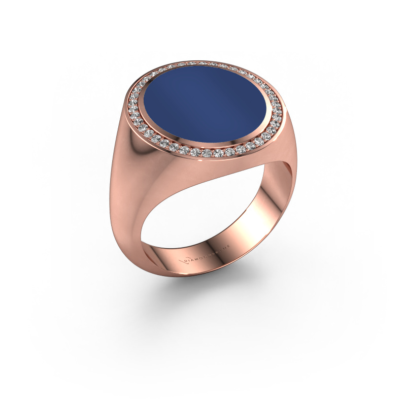 Bild von Siegelring Adam 5 585 Roségold Lapislazuli 15x13 mm