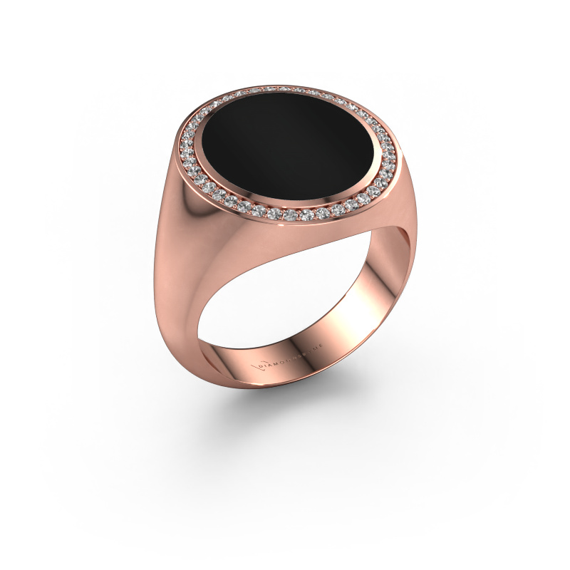 Bild von Siegelring Adam 5 585 Roségold Onyx 15x13 mm