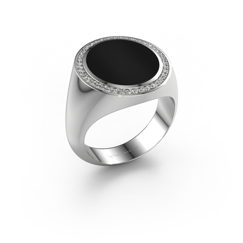 Image of Signet ring Adam 5 950 platinum Onyx 15x13 mm