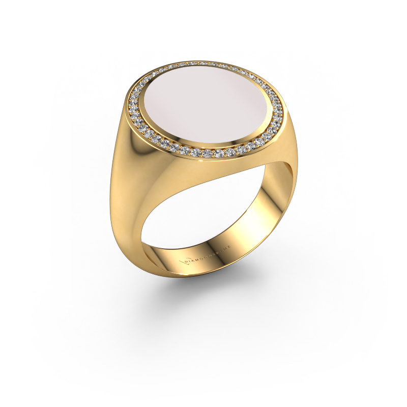 Image of Signet ring Adam 5 585 gold Red sardonyx 15x13 mm