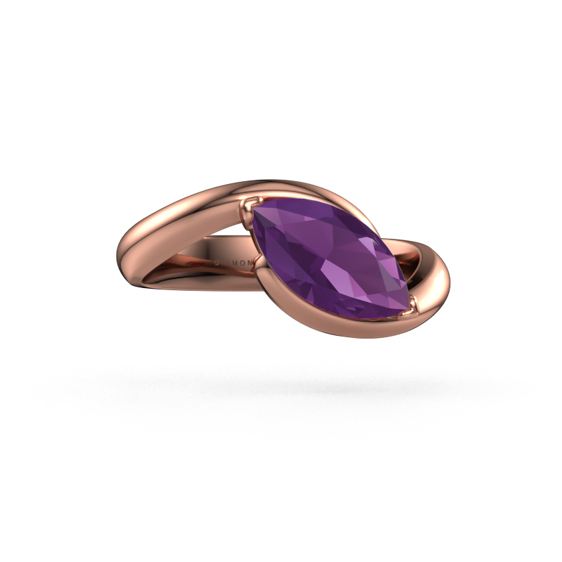 Bild von Verlobungsring Aida MRQ 585 Roségold Amethyst 11x5.5 mm