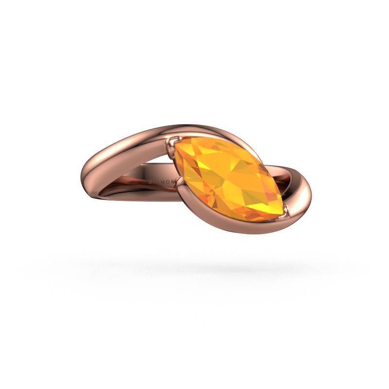 Bild von Verlobungsring Aida MRQ 585 Roségold Citrin 11x5.5 mm