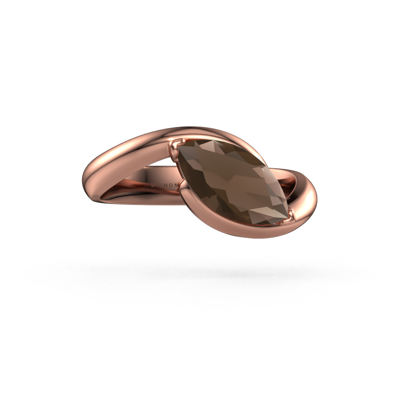 Bild von Verlobungsring Aida MRQ 585 Roségold Rauchquarz 11x5.5 mm