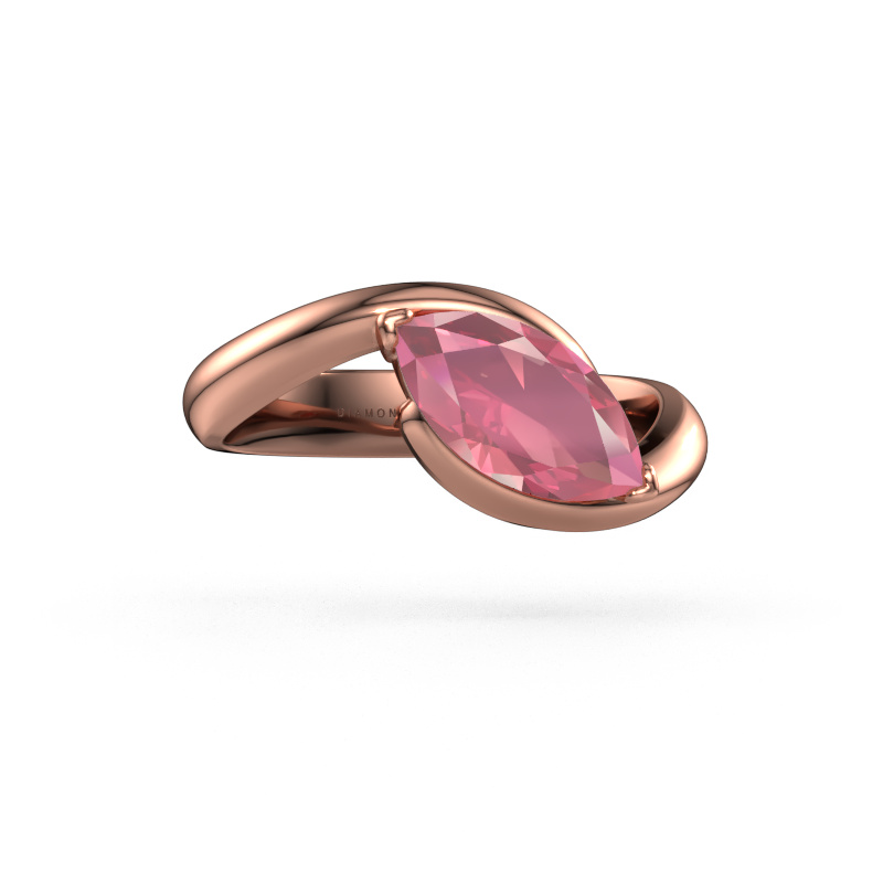 Bild von Verlobungsring Aida MRQ 585 Roségold Turmalin rosa 11x5.5 mm