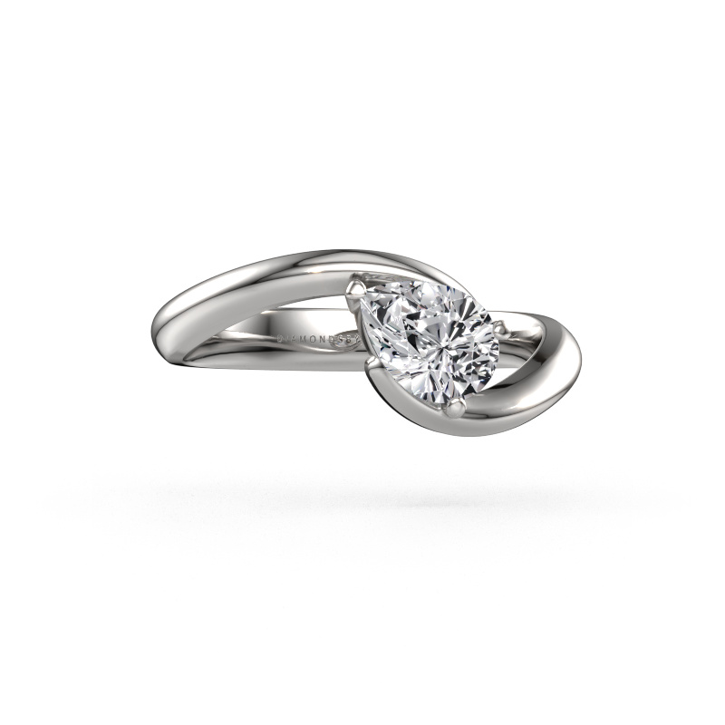 Image of Engagement ring Aida PER 585 white gold Lab-grown diamond 0.65 crt