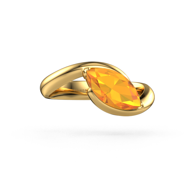 Bild von Verlobungsring Aida MRQ 585 Gold Citrin 11x5.5 mm