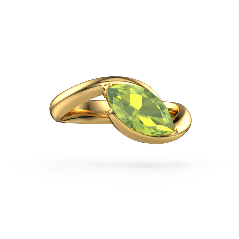 Image of Engagement ring Aida MRQ 585 gold Peridot 11x5.5 mm