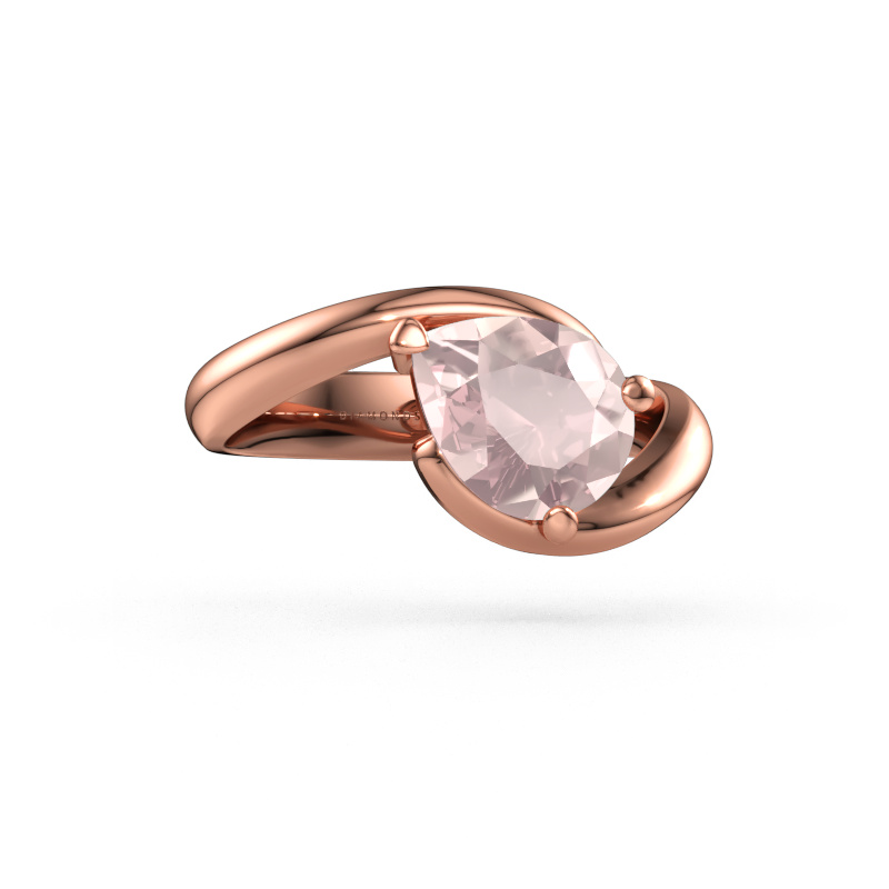 Immagine di Anello di fidanzamento Aida PER 585 oro rosa Morganite champagne 9x7 mm