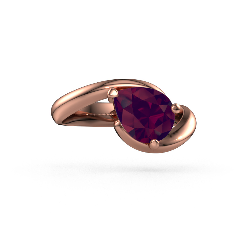 Bild von Verlobungsring Aida PER 585 Roségold Rhodolit 9x7 mm