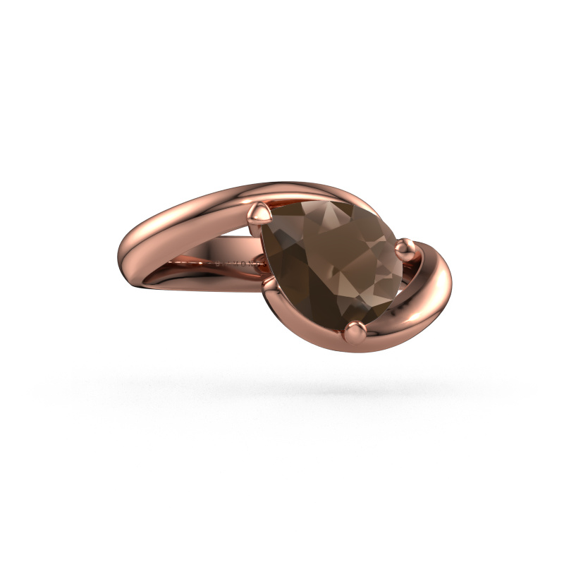 Bild von Verlobungsring Aida PER 585 Roségold Rauchquarz 9x7 mm