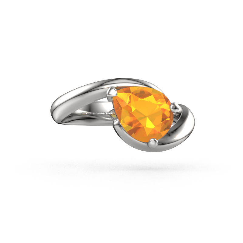 Image of Engagement ring Aida PER 950 platinum Citrin 9x7 mm