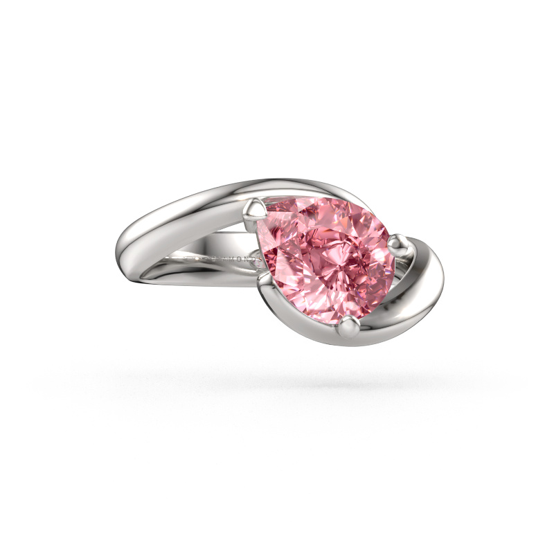 Immagine di Anello di fidanzamento Aida PER 950 platino Diamante lab grown rosa 9x7 mm
