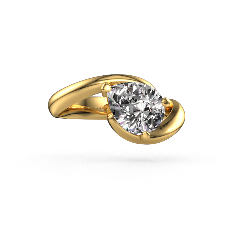 Image of Engagement ring Aida PER 585 gold Lab grown diamond 1.50 crt