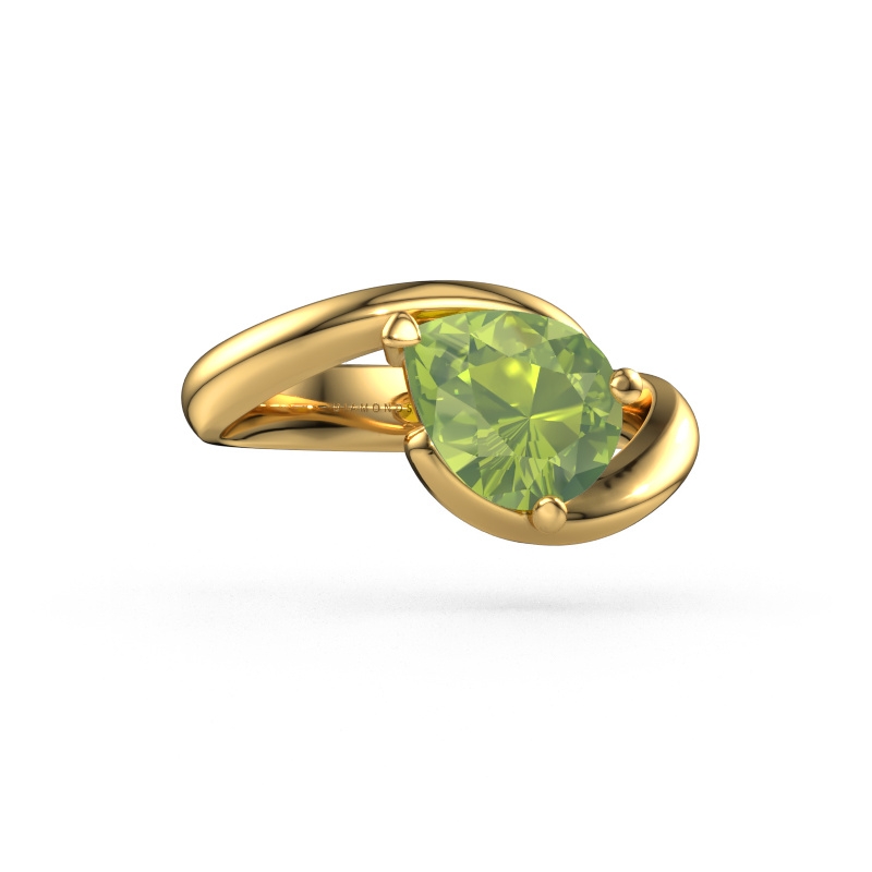 Bild von Verlobungsring Aida PER 585 Gold Peridot 9x7 mm