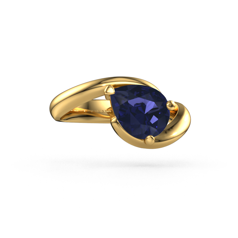 Bild von Verlobungsring Aida PER 585 Gold Saphir 9x7 mm