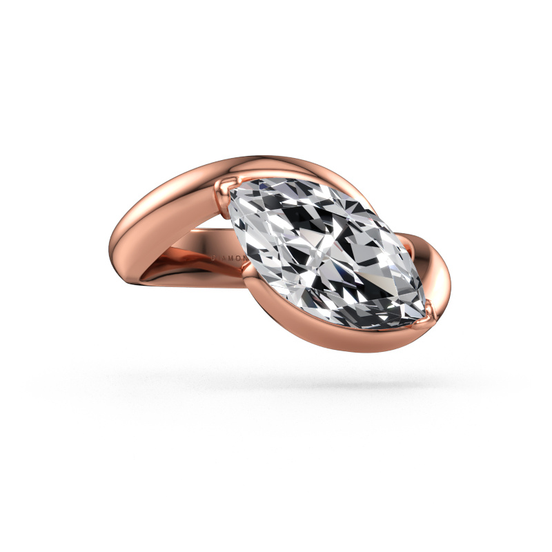Immagine di Anello di fidanzamento Aida MRQ 585 oro rosa Diamante lab grown 2.50 crt