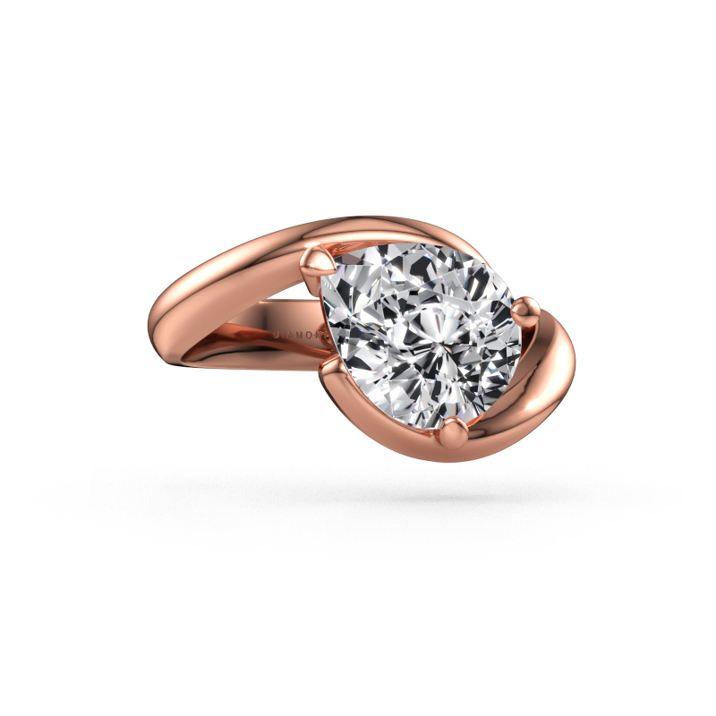 Immagine di Anello di fidanzamento Aida PER 585 oro rosa Diamante lab grown 2.10 crt