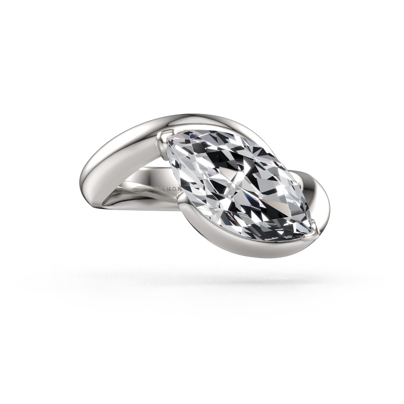 Immagine di Anello di fidanzamento Aida MRQ 950 platino Diamante lab grown 2.50 crt
