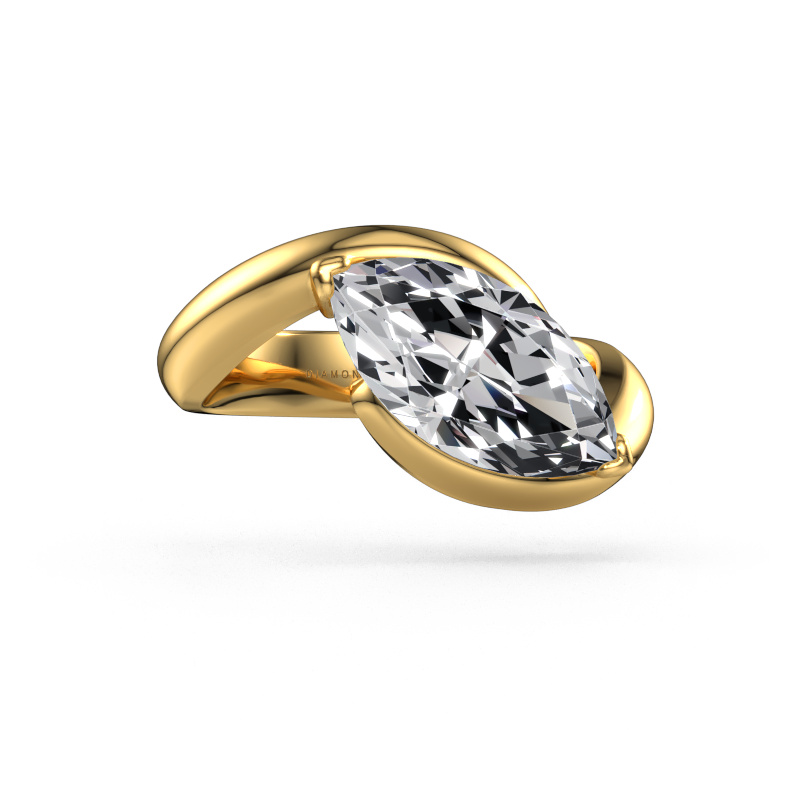 Image of Engagement ring Aida MRQ 585 gold Lab grown diamond 2.50 crt