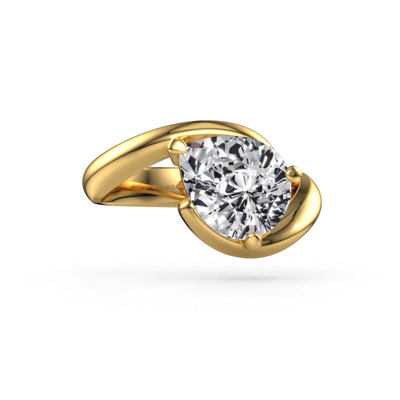 Image of Engagement ring Aida PER 585 gold Lab grown diamond 2.10 crt