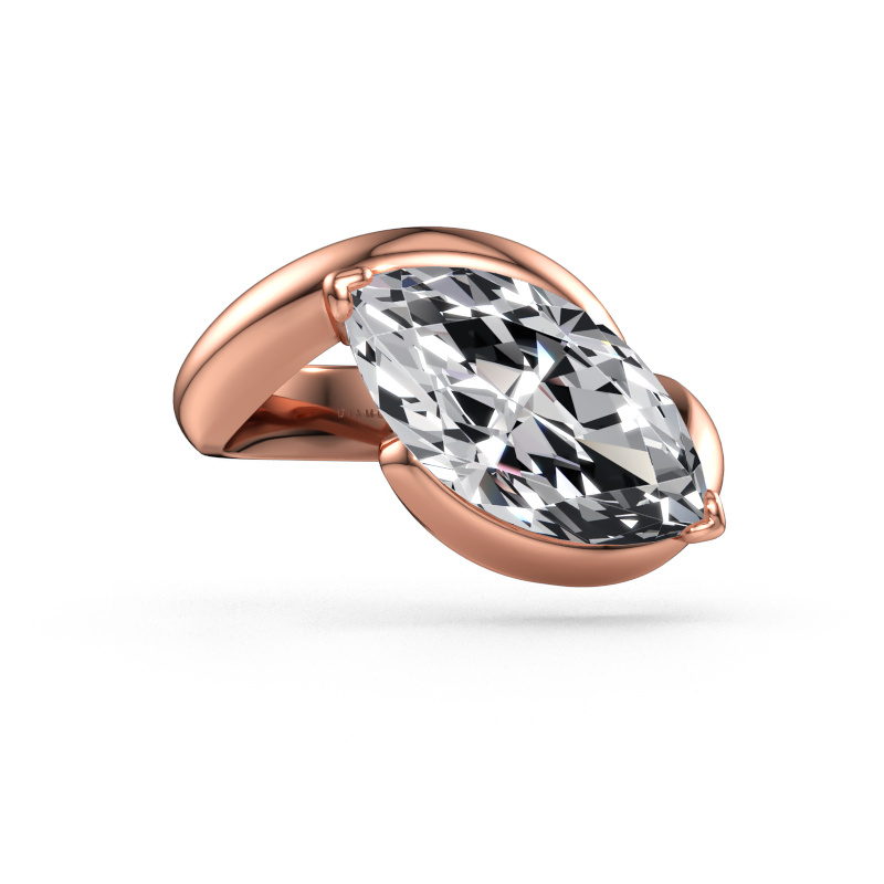 Immagine di Anello di fidanzamento Aida MRQ 585 oro rosa Diamante lab grown 3.86 crt