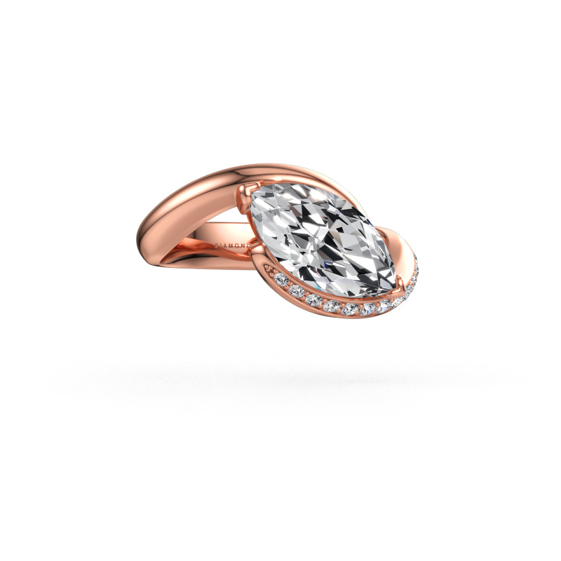 Bild av Förlovningsring Aida MRQ side 585 roséguld Diamant 2.159 crt