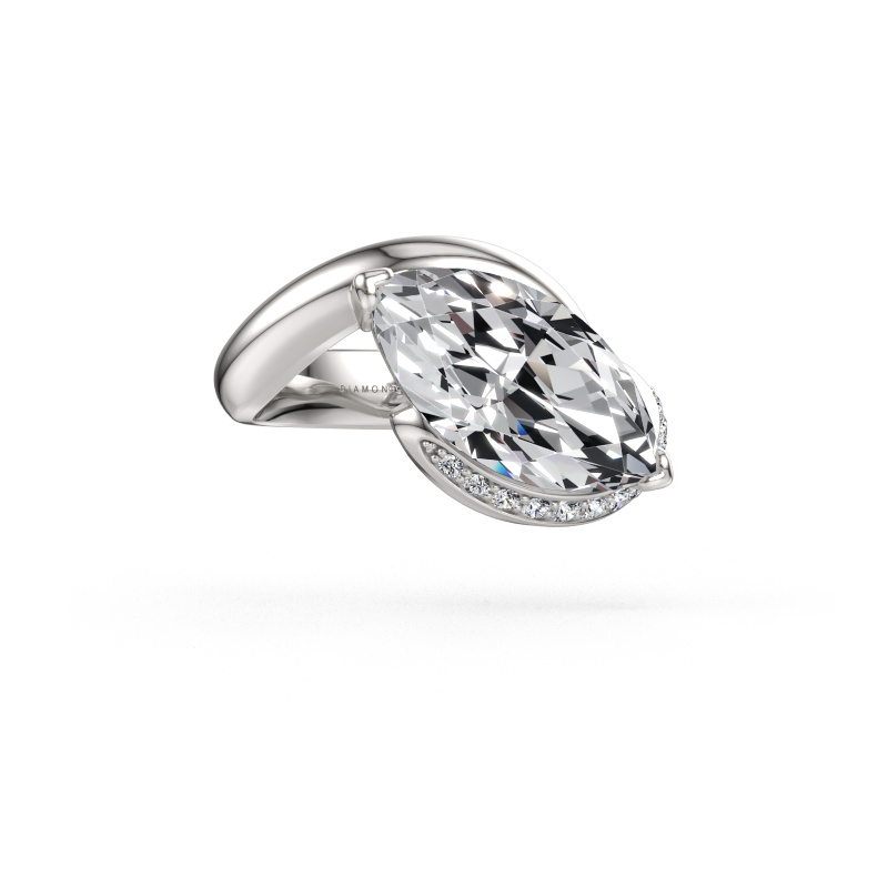 Immagine di Anello di fidanzamento Aida MRQ side 950 platino Diamante lab grown 4.043 crt
